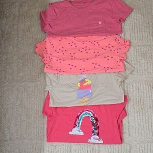 Vibrant Kids' T-Shirt Collection - Pink, Cream, and Red